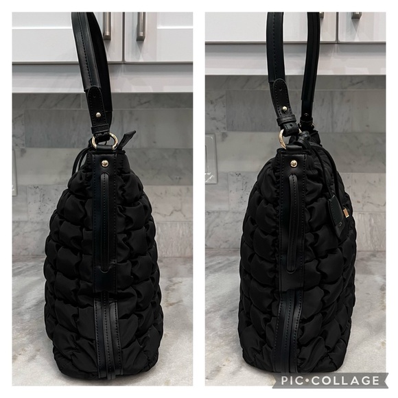 Saint + Sofia Black Quilted Bag with Pouch Set - Picture 6 of 16